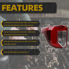 Tail Light Assembly Compatible with 2020-2024 Ford Explorer ST ST-Line Timberline LED Rear Lamp Taillight Left Driver Side Replace# LB5Z-13405-G FO2800276