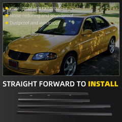 Window Seal Weatherstrip Moulding Trim Compatible with Nissan Sentra 2000-2006 Replaces# 80820-5M00A 80821-5M00A 82820-5M00A 82821-5M00A