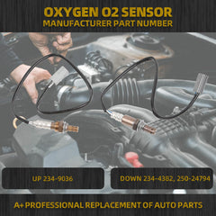 O2 Oxygen Sensor Compatible with 2010-2012 Nissan Altima Sedan 2.5L, 2010-2012 Rogue 2.5L Upstream & Downstream Sensors 234-9036 234-4382