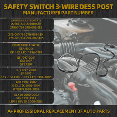 278002325 New 3 Wire Dess Post Safety Switch Compatible with SeaDoo Dess Post Series Model GS GSI GTI GSX GTX XP SP SPX RX RXP RXT Wake Replace 27800277 278001734 278001589 278000955 ﻿