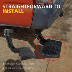 Dasbecan Folding Rear Bed Step, Retractable Tailgate Step Compatible with Toyota Tacoma 2012-2023, Replaces# PT392-35100
