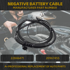 Negative Battery Cable Compatible with 2007-2013 Chevrolet Silverado Suburban Tahoe Avalanche Cadillac Escalade GMC Sierra OEM# 22846471 20967455 ﻿