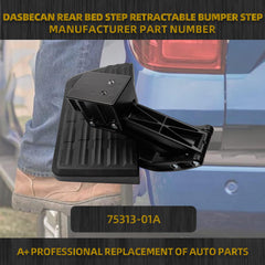 75313-01A Rear Bed Step Folding Truck Step Flip Down Tailgate Bumper Step Compatible with 2017-2023 Ford F250 F350 F450 (Incompatible with The F450 When The Vibration Damper is Installed)