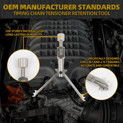 Dasbecan Timing Chain Tensioner Retention Tool Compatible with Buick Angkewei 2.0 LSY Cadillac XT4 (2019+) 2.0LT LSY Chevrolet Silverado 2.0LT (RPO LSY) GMC Sierra 2.7LT L3B Engine EN-52436