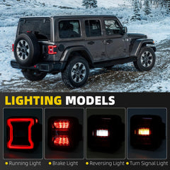 Dasbecan Tail Light Compatible With 2018-2026 Jeep Wrangler Passenger Side