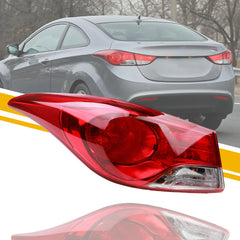 Tail light Compatible With 2011-2013 Hyundai Elantra Left Driver Side (Halogen With Bulb) Rear Lamp Assembly Replace #924013Y000#HY2804119
