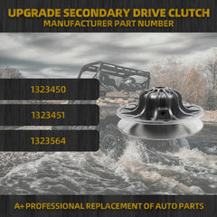 Secondary Clutch Compatible with Polaris Ranger 1000 XP Crew 19-20 Also Fits Polaris Ranger 1000 XP Single Cab 2018-2020 Replace# 1323451 1323450
