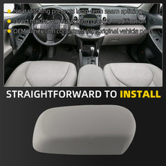Center Console Armrest Lid Compatible with 2006-2012 Toyota Gray Fit Toyota Rav4 Replace# 58951-42020 Comfort Armrest Cover Assembly