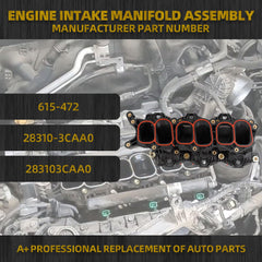 Dasbecan Engine Lower Intake Manifold with Gasket Compatible with Hyundai Santa Fe 2010-2012 Kia Sedona 2014 Kia Sorento 2011-2013 Replaces# 615-472 28310-3CAA0 283103CAA0