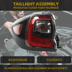 Tail Light Assembly LED Compatible With 2020-2024 Subaru Outback Taillight Rear Lamp Left Driver Side 84201AN03B