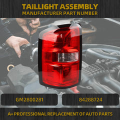 Tail Light Assembly Halogen Compatible With 2016-2019 GMC Sierra 1500 2500 3500 HD Rear lamp Taillight Left Driver Side GM2800281 84288724