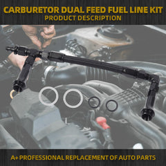 AN6 Dual Feed Carb Braided Nylon Fuel Line Double Pump Compatible With 4150 Based Carburetor