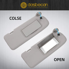 Right Passenger Side Sun Visor Compatible with Honda CRV CR-V 2017-2022,with Vanity Light | Makeup Mirror| Gray, Replace# 83230-TLY-H11ZB 83280-TLA-A62