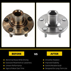 2PCS Front Wheel Hub Bearing Compatible with Ford Escape 2013-2019 Lincoln MKC 2015-2019 Left & Right Driver Passenger Side Wheel Hub Assembly Replace# 8V411215BB 510110