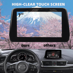 7" Touch Screen Digitizer Glass Navigation Radio Compatible with Mazda 3 2017 2018, Replaces# B61A-61-1J0 B61A611J0A B61A611J0B BJS7669C0E, 7 inch Touchscreen