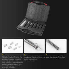 3/16-1/2 Inch Professional Tap Extractor Set OE 18001 Replacement Fingers & Foam Storage Case
