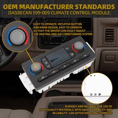 599-009 AC Climate Control Module Compatible with 2003 2004 Cadillac Escalade Avalanche Silverado Suburban Tahoe GMC Sierra Yukon Replace# 15107730 (Not Applicable 599-211XD)