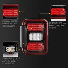 Tail Light For 2020-2026 Jeep Gladiator W/O Blind Spot Left Side OE#68336583AG CH2800226 Left Driver Side Exterior Rear Lamp Without Blind Spot Monitoring Function Waterproof Tail Lamp