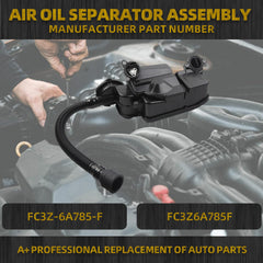 Oil Separator Assembly compatible With 2017 2018 2019 Ford F250 F350 F450 Super Duty 6.7L Power stroke Diesel Engine Vent Valve Replace# FC3Z-6A785-F FC3Z6A785F