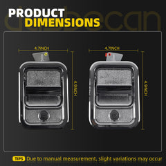 Dasbecan Pair Exterior Door Handle Compatible with Freightliner Columbia