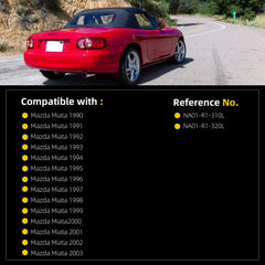 Left & Right Soft Top Convertible Roof Latch Lock Compatible with 1990-2003 Mazda Miata Replace# NA01-R1-310L NA01-R1-320L