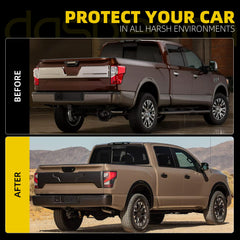 Tail Light Assembly Compatible With 2016-2024 Nissan Titan/Titan XD(Upgrade to 2020-2024 Style) LED Taillight Rear Brake Lamp Passenger and Driver Side Replace# 26555-9FV3B 26550-9FV3B
