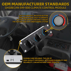 599-008 AC Climate Control Module Compatible with Freightliner M2-100/M2-106/M2-112/108SD/114SD 2002-2021 and Thomas Bus Saf-T-Liner 2004-2015 Replace# A22-57054-001 A22-57054-003