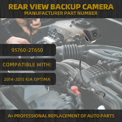 Backup Camera Compatible with 2014 2015 2016 Kia Optima Parking Park Assist Camera Replaces# 95760-2T650 957602T650