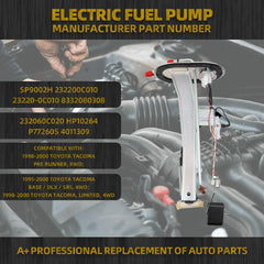 Electric Fuel Pump Module Assembly SP9002H w/Sending Unit Compatible with Toyota Tacoma 1995-2000 Base DLX Limited Pre Runner SR5 2.4L 2.7L 3.4L SP9002H