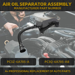 Oil Separator Assembly compatible With 2023 2024 2025 Ford F250 F350 F450 Super Duty 6.7L Power stroke Diesel Engine Vent Valve Replace# PC3Z-6A785-A PC3Q-6A785-AB
