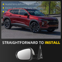 Dasbecan Side Rear View Mirror Compatible With 2024-2026 Chevy/Chevrolet Trax