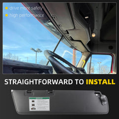 Right Passenger Side Sun Visor w/o Wire or Mirror Compatible with Freightliner Cascadia 2007-2017 (After June 2007) Replace# 924-8006