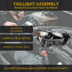 LED Headlight Compatible With Mazda CX9 2016-2020 Right Passenger Side Headlamp Assembly Replaces# MA2503148 TM52510K0B