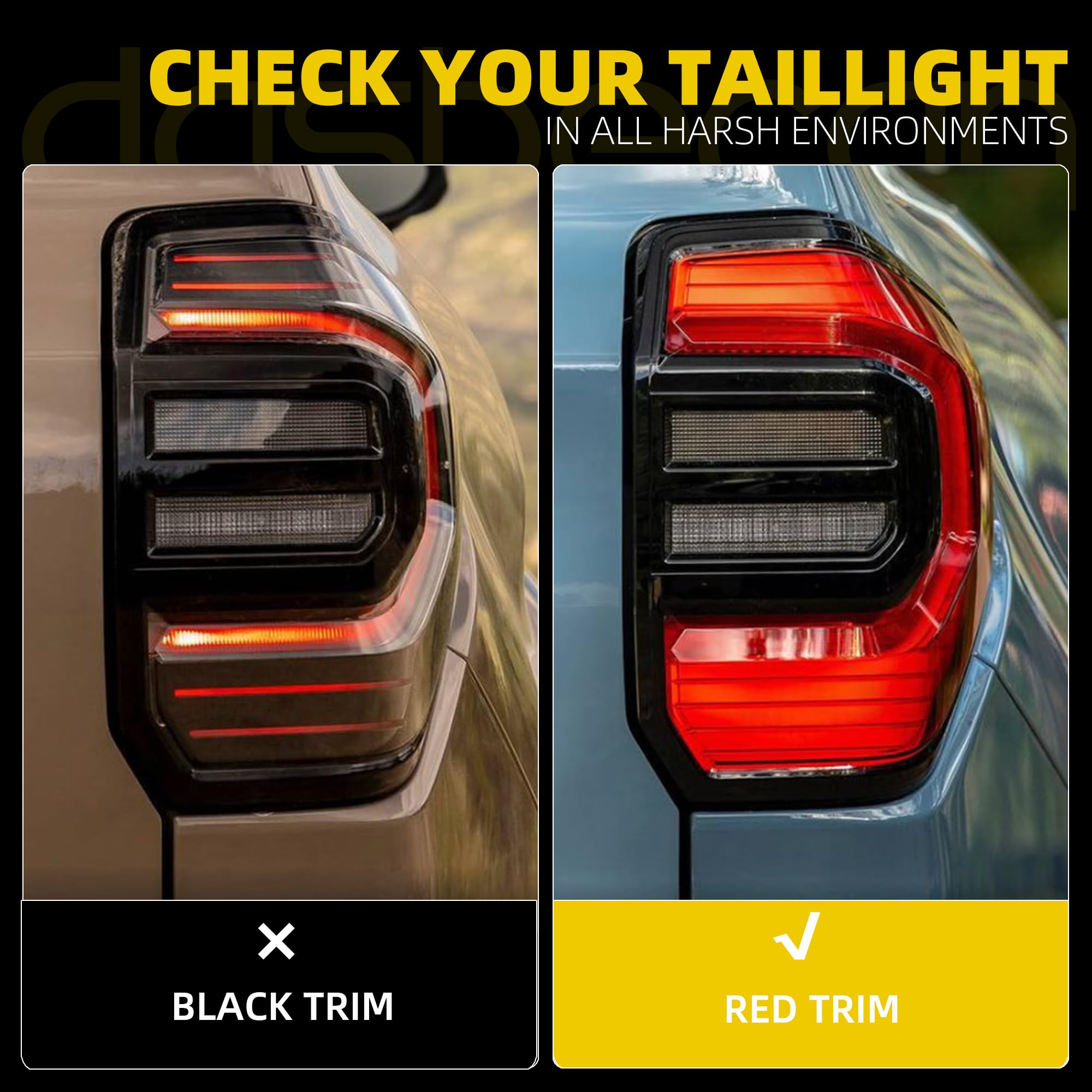Tail Light Assembly Compatible with 2025-2026 Toyota 4Runner LED Rear Lamp Taillight Left Driver Side Replace# 81561-35410 - Dasbecan