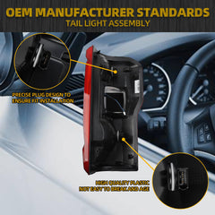 Tail Light Assembly Halogen Compatible With 2023-2025 Ford F250 F350 Super Duty (W/Blind Spot) Taillight Rear Lamp Left Driver Side Replace PC3Z13405B