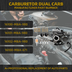 Carburetor Compatible With 1998-2003 Honda Shadow ACE 750 VT750C With Intake Manifold Replace 16100-MBA-980