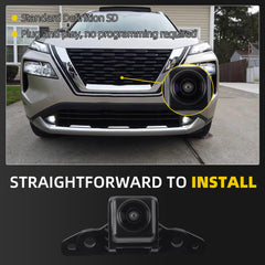 Dasbecan Front View Camera Compatible with Nissan Rogue 2020 2021 2022 2023