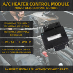 68268186AA A/C Heater Control Module Compatible with Dodge Ram 1500 2014-2017 Replaces OEM# 68239172AB 68239172AA 68236772AB 68183973AC 68183973AB 68183973AA (Send VIN #