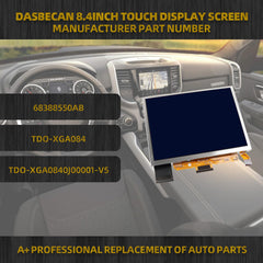 TDO-XGA084 Upgraded 8.4" Uconnect Touch Screen 4C UAQ LCD Monitor Radio Navigation Compatible with Dodge Ram Chrysler Charger Jeep Cherokee 2018-2023, Anti-Blue Light Screen