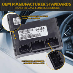 Transfer Case Control Module Compatible with 2011-2013 Jeep Grand Cherokee Dodge Durango 3.6L V6 / 5.7L V8 Replaces 68395643AA 56029423AK RL029423AJ 56029423AJ RL029423AI 56029423AI