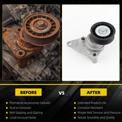 38158 Serpentine Belt Tensioner Pulley Kit Compatible with Chevy Silverado Avalanche Suburban Express Tahoe Cadillac Escalade GMC Savana Sierra Yukon Hummer Buick Saab Replaces# T38158 38009 - Dasbecan