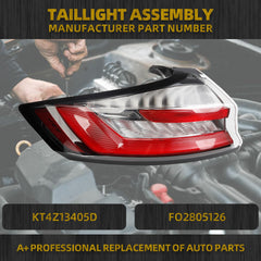 Dasbecan LED Tail Light Assembly Compatible with 2019-2023 Ford Edge Rear Lamp Taillight Left Driver Side With DRL Replace#KT4Z13405D