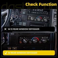 599-006 AC Heater Control Panel Module w/Rear Window Defogger Compatible with Chevy C1500 C2500 Suburban Tahoe 1996-2000 GMC Yukon 9378805 16231165