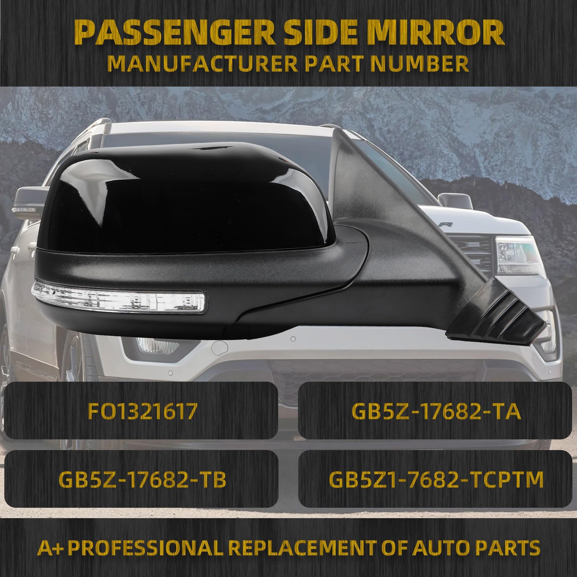 Heated Left Side Mirror Glass For 2011-2019 Ford Explorer – AUXITO Direct Replacement