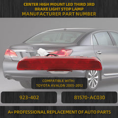 Center High Mount Led Third 3rd Brake light Stop Lamp Compatible with 2005-2012 Toyota Avalon Replace# 923-402 81570-AC030