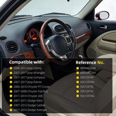 Ignition Lock Cylinder Housing Compatible With 2007-2017 Jeep Patriot Compass Wrangler Liberty Chrysler PT Cruiser Pacifica 200 Dodge Nitro Calibe rAvenger OE# 68054822AB 68054822AA