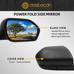 Right Passenger Mirror Compatible with Ford Explorer 2020 Replaces LB5Z17682XB-PFM