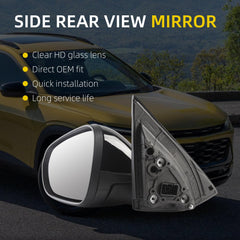 Dasbecan Side Rear View Mirror Compatible With 2024-2026 Chevy/Chevrolet Trax