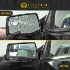 Dasbecan Passenger Side Mirror Compatible with 2019-2024 Chevy Silverado 1500 Right Mirror with Power Heated/Temp Sensor/Manual Folding Chrome Replace#GM1321583 84823219 (7 Pins)