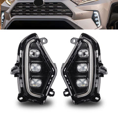 fog light LED Daytime Running light Assembly DRL fog lamp kit Compatible With Toyota RAV4 2019 2020 2021 2022 2023